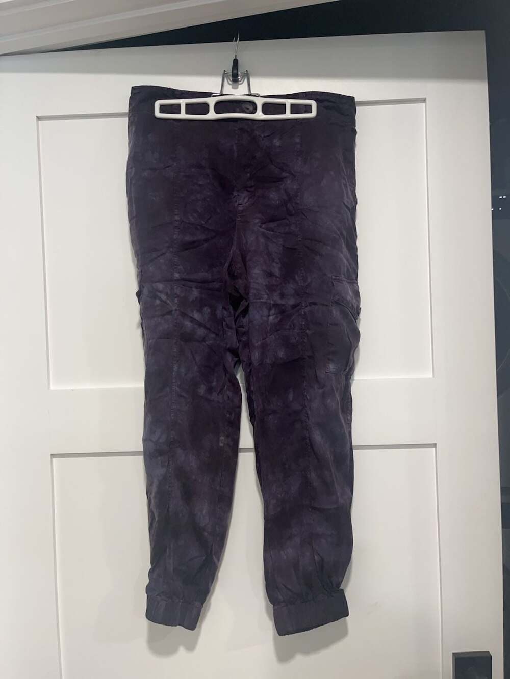 Cloth & Stone Anthropologie Purple Tie Dye Tencel Cargo Joggers Size M